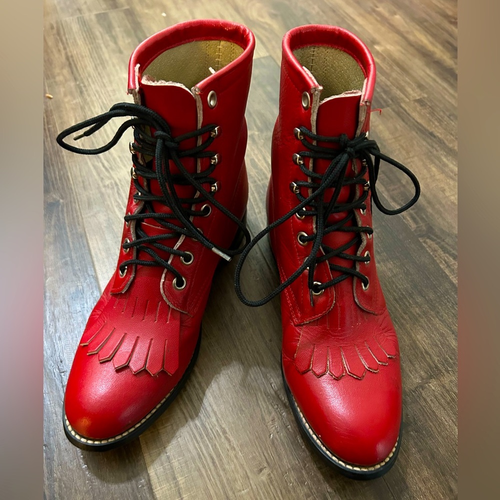 Vintage Justin Heritage Lacer Boots Women's 4D Reference